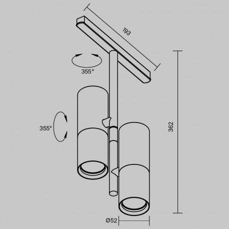 Maytoni Elti Duo Lampa do Szyny Magnetycznej EXILITY LED 24W 1563lm 3000K Biały, Czarny TR005-2-2X12W3K-BW