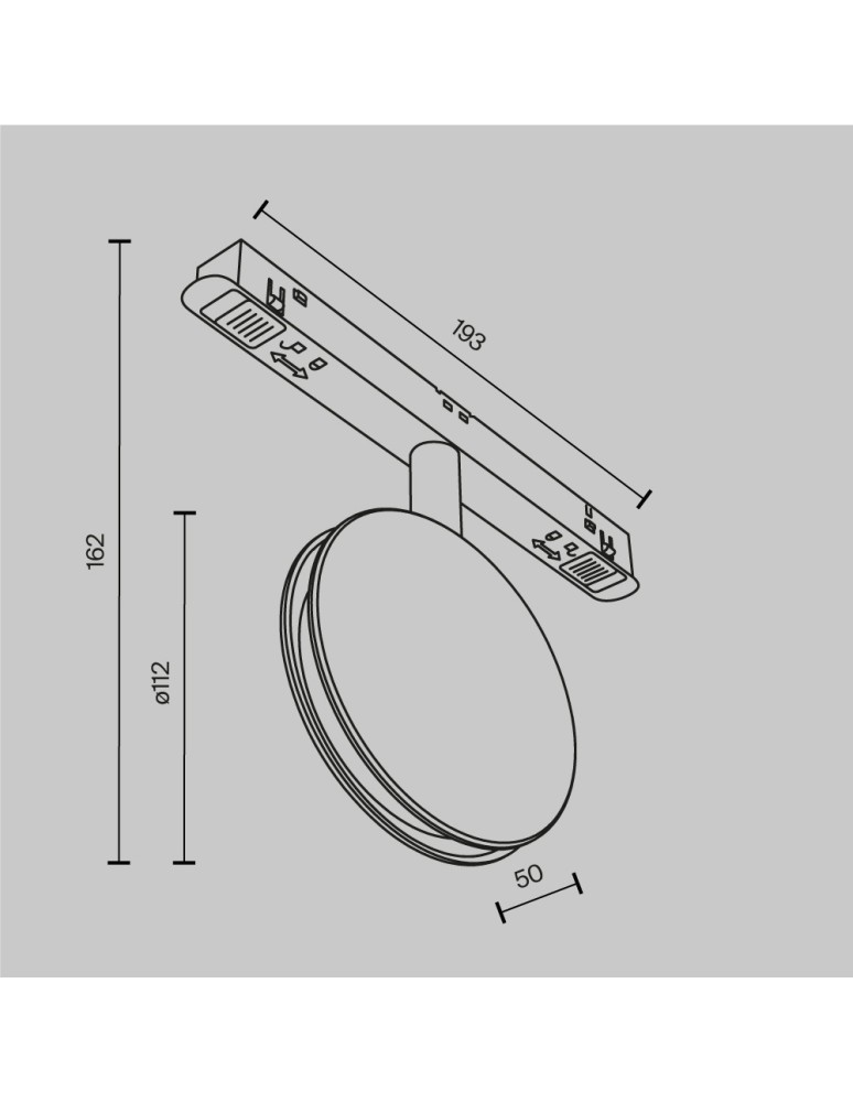 Magnetic rail lamps - Maytoni Outline EXILITY LED 6W 31lm Black TR090-4-6W-DS-B Magnetic Rail Lamp. - product kolory-swiatla.pl 7