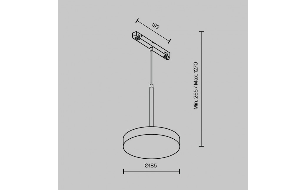 Maytoni Plato Lampa do Szyny Magnetycznej EXILITY LED 15W 769lm Black TR123-4-15W-DS-B