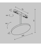Magnetic rail lamps - Maytoni Plato EXILITY LED 15W 707lm Black TR131-4-15W-DS-B Magnetic Rail Lamp. - product 6