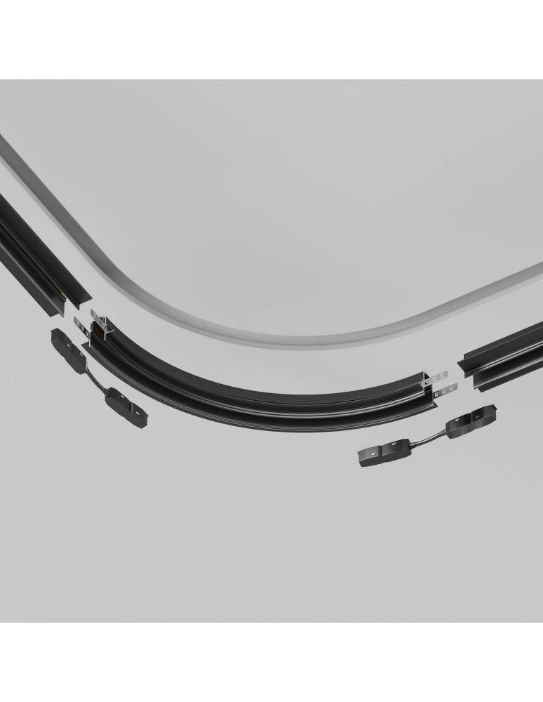 Accessories for magnetic busbars - Maytoni Exility Recessed/Installation Rail Accessories Black TRA044-angle.12B - product kolory-swiatla.pl 5