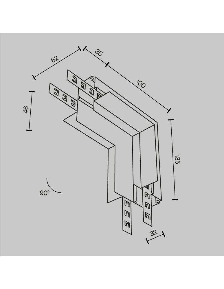 Accessories for magnetic busbars - Maytoni Exility Recessed/Built-in Rail Accessories White TRA034ICL-42.12W - product kolory-swiatla.pl 5
