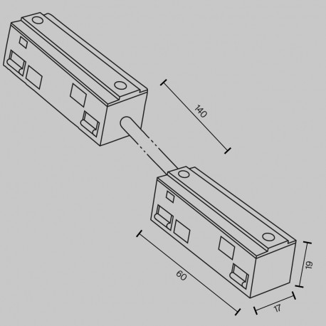 Maytoni Akcesoria do Szyn Magnetycznych Exility Łącznik Elektryczny Biały TRA034CPC-42W-15-1