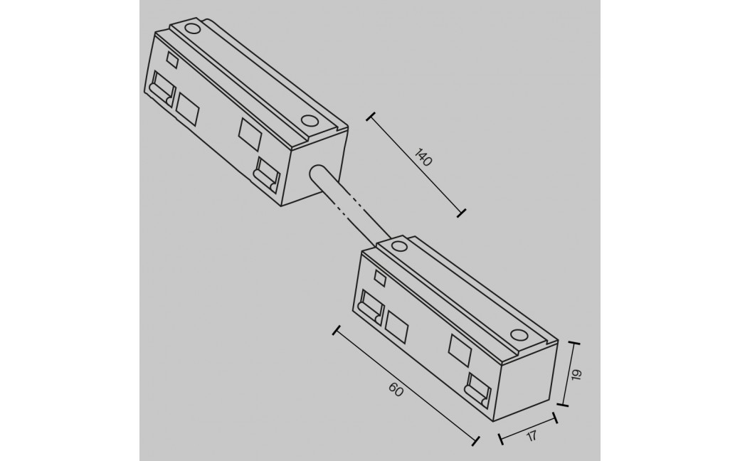 Maytoni Akcesoria do Szyn Magnetycznych Exility Łącznik Elektryczny Biały TRA034CPC-42W-15-1