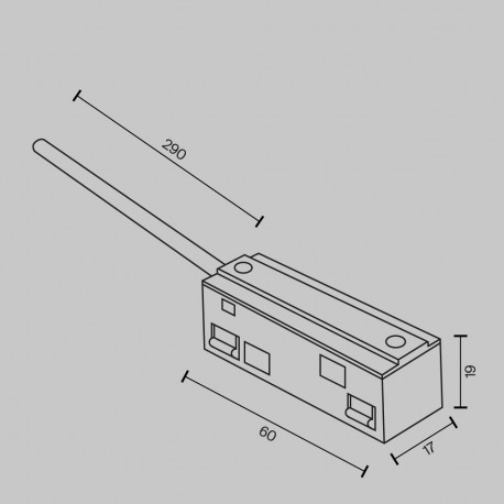 Maytoni Akcesoria do Szyn Magnetycznych Exility Podłączenie Zasilania Black TRA034B-42B-1