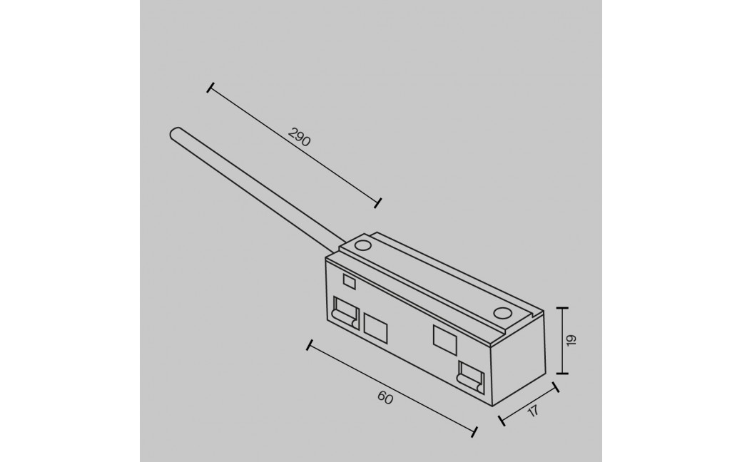 Maytoni Akcesoria do Szyn Magnetycznych Exility Podłączenie Zasilania Black TRA034B-42B-1