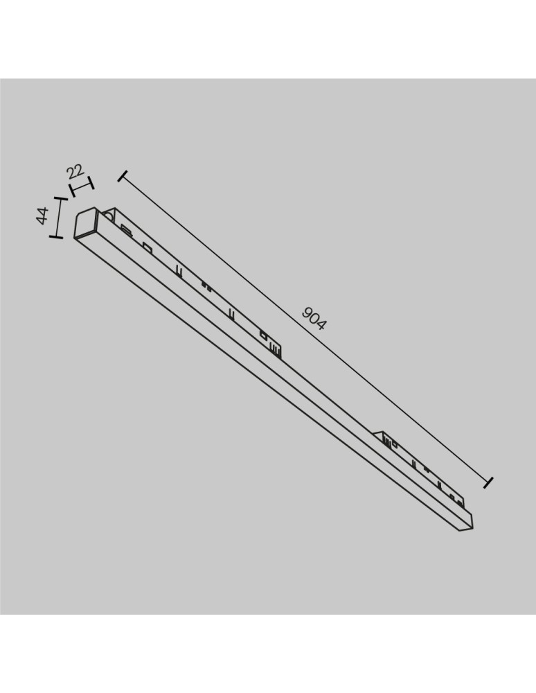 Maytoni Basis EXILITY LED 30W 1650lm Black TR030-4-30WTW-DD-B Magnetic Rail Lamp.