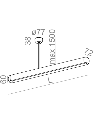Aqform EQUILIBRA BALANS Wisząca 92cm 35W 1280lm 50041 - produkt 2