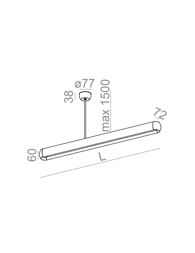 LED pendant lamps - Aqform EQUILIBRA BALANS Pendant 148cm 53W 2130lm 50043 - product kolory-swiatla.pl 2