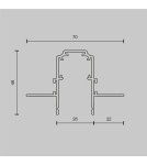 Magnetic rails - Maytoni Busbar trunkings Exility Recessed Black TRX034-421.12B - product 6