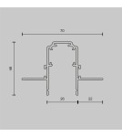 Magnetic rails - Maytoni Busbar trunkings Exility Recessed Black TRX034-422.12B - product 6