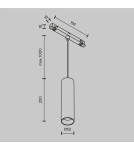 Magnetic rail lamps - Maytoni Focus LED Pendant lamp for magnetic rail EXILITY LED 12W 840lm 3000K Black TR041-2-12W3K-B - product 6