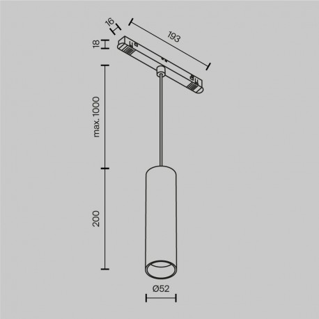 Maytoni Focus LED Lampa wisząca do szyny magnetycznej EXILITY LED 12W 840lm 3000K Black TR041-2-12W3K-B