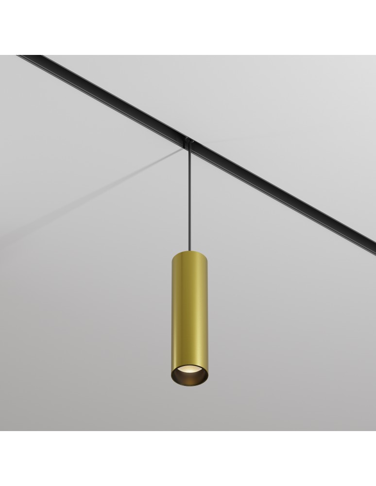 Magnetic rail lamps - Maytoni Focus LED Pendant lamp for magnetic rail EXILITY LED 12W 883lm 3000K Black and brass TR041-2-12W3K-BBS - product kolory-swiatla.pl 1