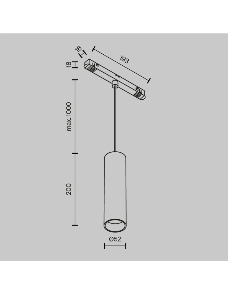 Magnetic rail lamps - Maytoni Focus LED Pendant lamp for magnetic rail EXILITY LED 12W 883lm 3000K Black and brass TR041-2-12W3K-BBS - product kolory-swiatla.pl 6