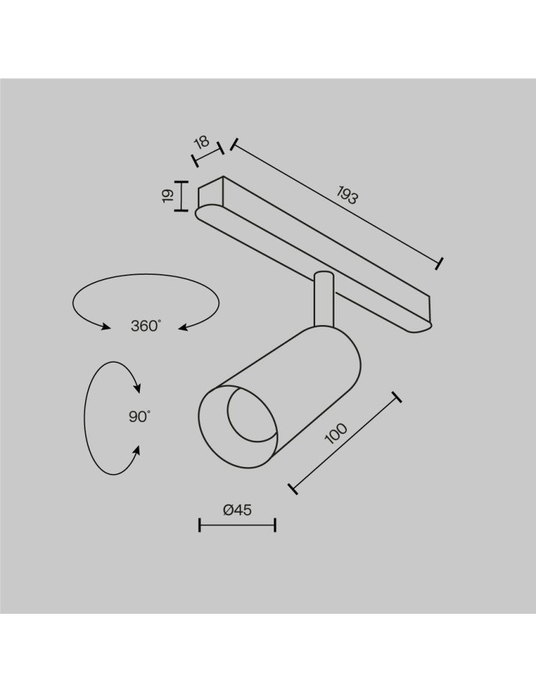 Magnetic rail lamps - Maytoni Focus LED Magnetic Rail Light EXILITY LED 5W 376lm Black and brass TR032-4-5W3K-M-DS-BBS - product kolory-swiatla.pl 7