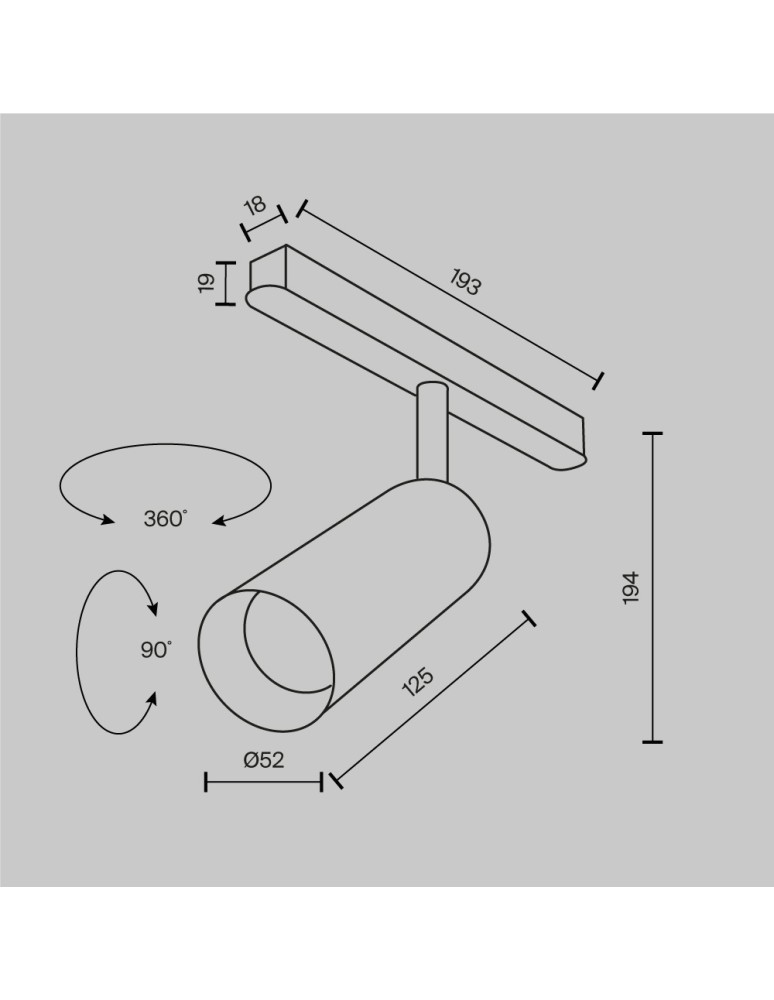 Magnetic rail lamps - Maytoni Focus LED EXILITY LED Magnetic Rail Lamp 12W 904lm 3000K Black and brass TR032-2-12W3K-M-BBS - product kolory-swiatla.pl 7