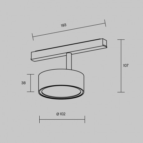 Maytoni Rado Lampa do Szyny Magnetycznej EXILITY LED 18W 1205lm 3000K Black and brass TR040-2-18W3K-BBS