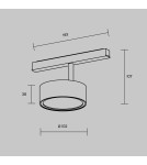 Magnetic rail lamps - Maytoni Rado EXILITY LED Magnetic Rail Lamp 18W 994lm Black and brass TR040-4-18W3K-DS-BBS - product 7