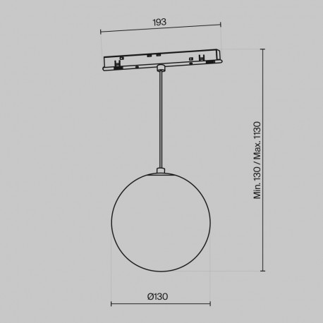 Maytoni Luna Lampa wisząca do szyny magnetycznej EXILITY LED 5W 330lm 3000K Black TR039-2-5W3K-1