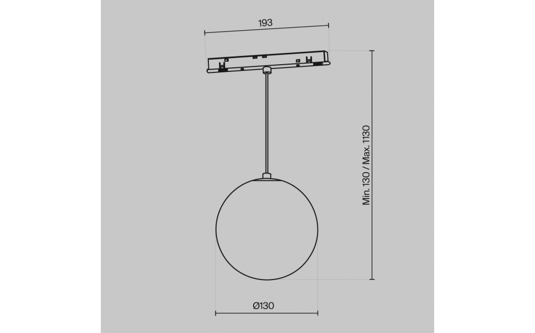 Maytoni Luna Lampa wisząca do szyny magnetycznej EXILITY LED 5W 330lm 3000K Black TR039-2-5W3K-1