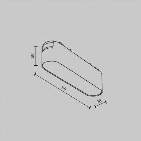 Maytoni Basis Lampa do Szyny Magnetycznej RADITY LED 6W 500lm 4000K Biały TR080-1-6W4K-W