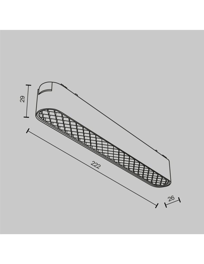 Magnetic rail lamps - Maytoni Basis Grid RADITY LED 12W 190lm 3000K White TR084-1-12W3K-W Magnetic Rail Lamp. - product kolory-swiatla.pl 6