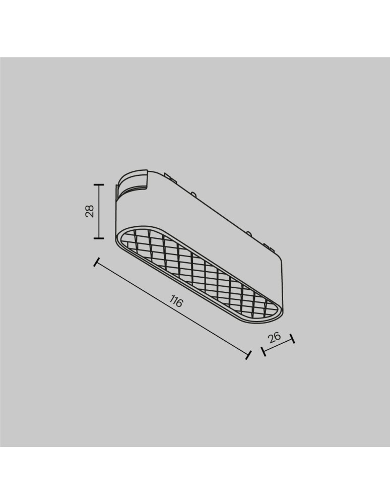 Magnetic rail lamps - Maytoni Basis Grid RADITY LED 6W 90lm 4000K White TR084-1-6W4K-W Magnetic Rail Lamp. - product kolory-swiatla.pl 6