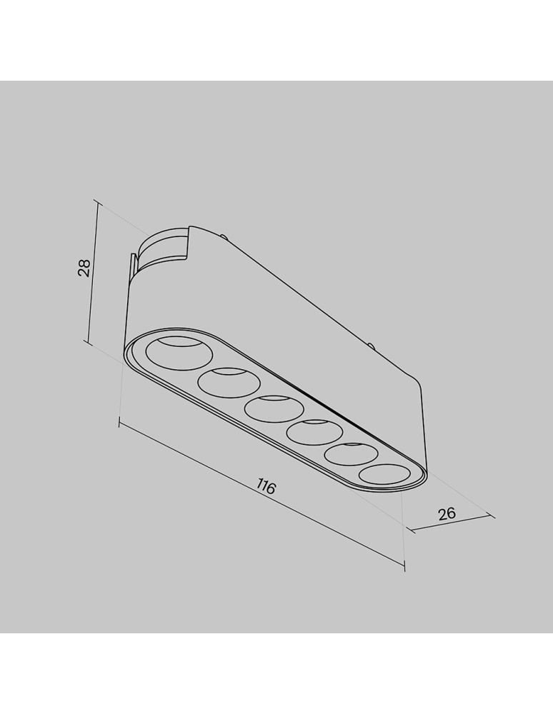Magnetic rail lamps - Maytoni Points RADITY LED 6W 600lm 3000K White TR082-1-6W3K-M-W Magnetic Rail Lamp. - product kolory-swiatla.pl 6