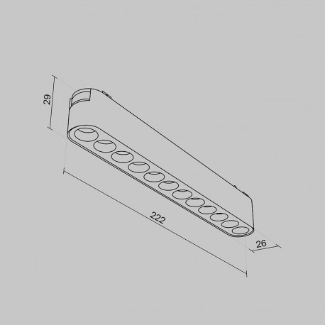 Maytoni Points Lampa do Szyny Magnetycznej RADITY LED 12W 1200lm 3000K Black TR082-1-12W3K-M-B