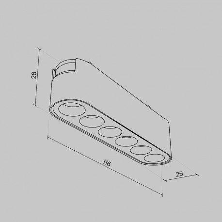 Maytoni Points Lampa do Szyny Magnetycznej RADITY LED 6W 600lm 3000K Black TR082-1-6W3K-M-B