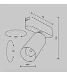 Magnetic rail lamps - Maytoni Focus LED RADITY LED Magnetic Rail Lamp 12W 1000lm 3000K White TR103-1-12W3K-M-W. - product 7