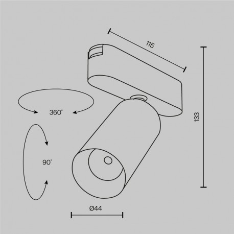 Maytoni Focus LED Lampa do Szyny Magnetycznej RADITY LED 12W 1000lm 3000K Biały TR103-1-12W3K-M-W