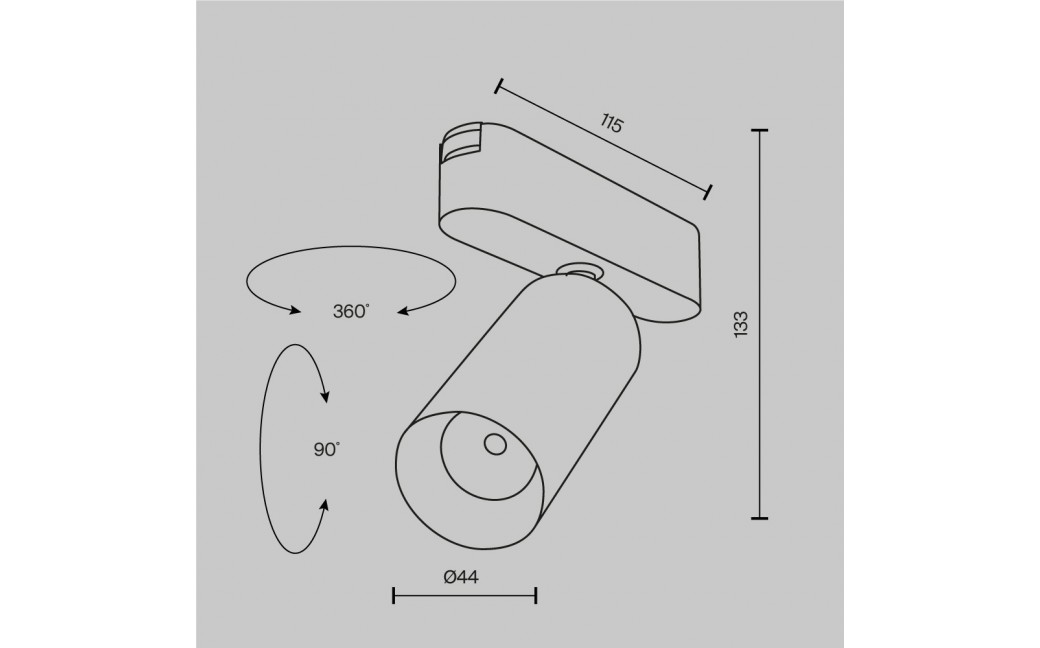 Maytoni Focus LED Lampa do Szyny Magnetycznej RADITY LED 12W 1000lm 3000K Biały TR103-1-12W3K-M-W