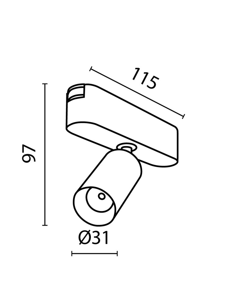Magnetic rail lamps - Maytoni Focus LED RADITY LED 5W 400lm 3000K Black TR103-1-5W3K-M-B Magnetic Rail Lamp. - product kolory-swiatla.pl 7