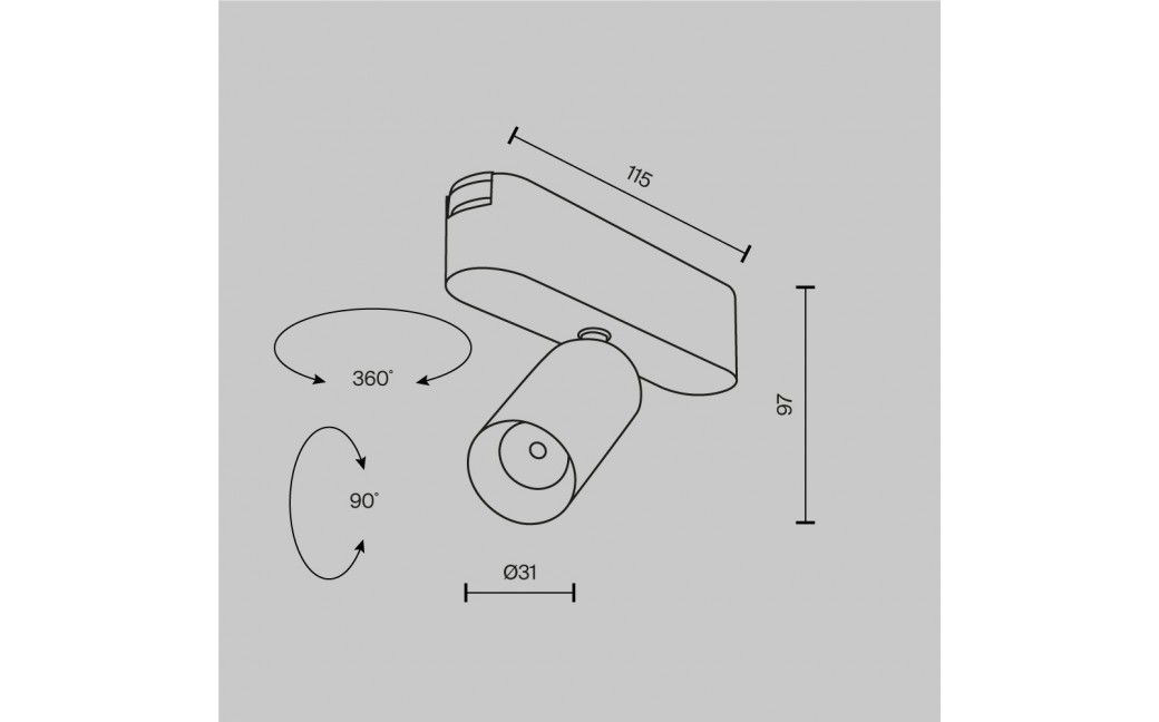 Maytoni Focus LED Lampa do Szyny Magnetycznej RADITY LED 5W 400lm 3000K Biały TR103-1-5W3K-M-W