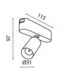 Magnetic rail lamps - Maytoni Focus LED RADITY LED 5W 450lm 4000K Black TR103-1-5W4K-M-B Magnetic Rail Lamp. - product 5