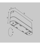 Accessories for magnetic busbars - Maytoni Accessories Radity Rail Adaptor Swivel White TRA084FC-11SW - product 5