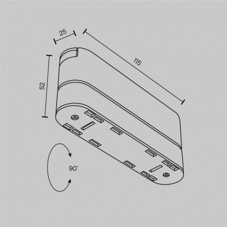 Maytoni Akcesoria do Szyn Radity Adaptor Wychylny Biały TRA084FC-11SW