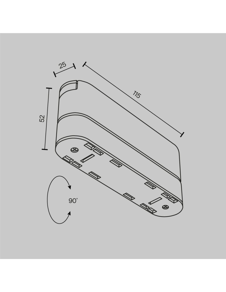 Accessories for magnetic busbars - Maytoni Accessories Radity Rail Adaptor Swivel White TRA084FC-11SW - product kolory-swiatla.pl 5