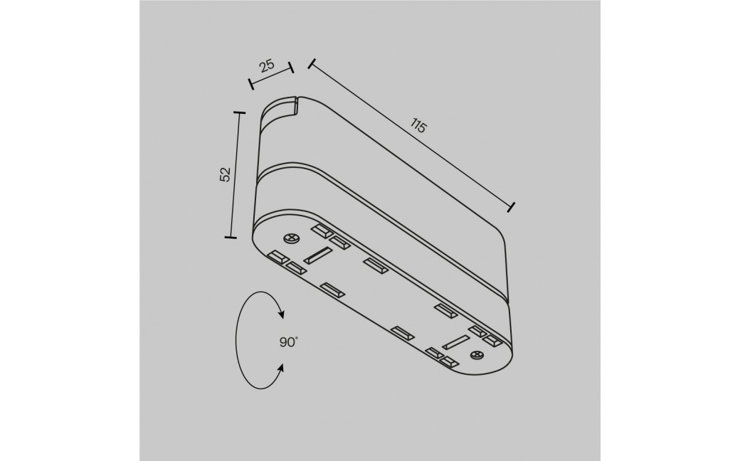 Maytoni Akcesoria do Szyn Radity Adaptor Wychylny Biały TRA084FC-11SW