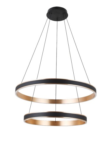 Azzardo RIO 50+70 3-STEP DIMM BK/GO Black/Copper 4xLED Pendant Ring 3 Brightness Modes AZ5779