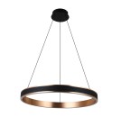 Pendant lamps circles - Azzardo RIO 60 3-STEP DIMM BK/GO Black/Copper 2xLED Pendant Ring 3 Brightness Modes AZ5777 - product 1