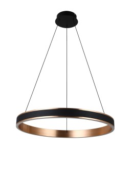 Azzardo RIO 60 3-STEP DIMM BK/GO Czarny/Miedziany 2xLED Wisząca Ring 3 Tryby Jasności AZ5777
