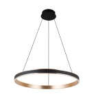 Pendant lamps circles - Azzardo RIO 80 3-STEP DIMM BK/GO Black/Copper 2xLED Pendant Ring 3 Brightness Modes AZ5778 - product 1