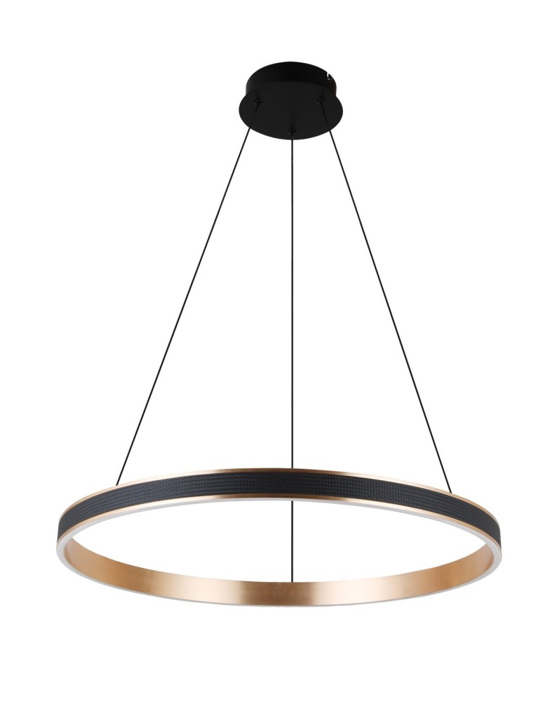 Pendant lamps circles - Azzardo RIO 80 3-STEP DIMM BK/GO Black/Copper 2xLED Pendant Ring 3 Brightness Modes AZ5778 - product kolory-swiatla.pl 1