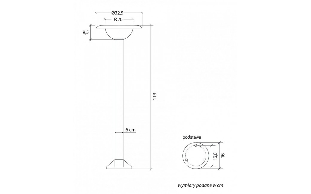 SU-MA Febe 1081-113 IP65 E27 max 10W, 230 V