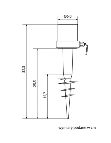 SU-MA Szpic do opraw Alekule 1460-SZPIC IP65 E27 max 10W, 230 V - produkt 2