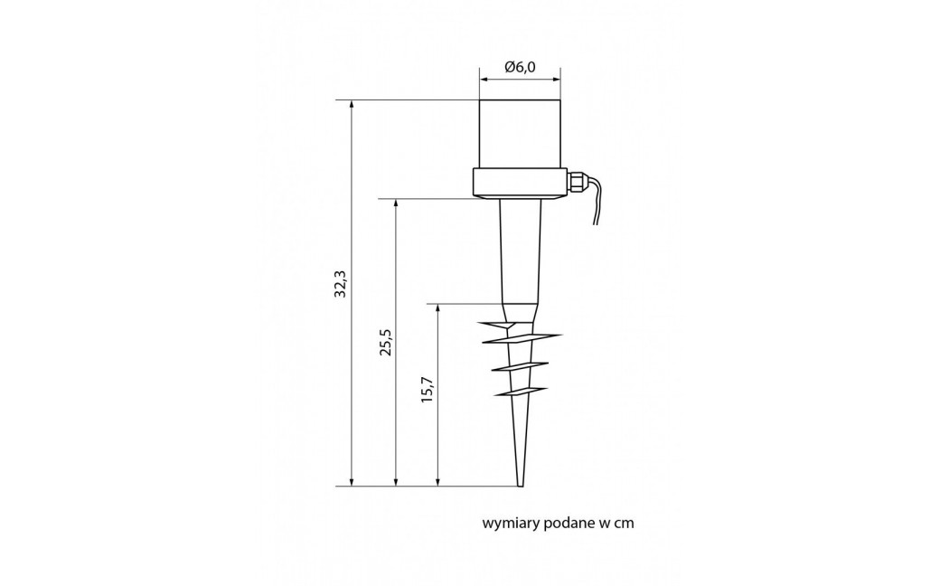 SU-MA Szpic do opraw Alekule 1460-SZPIC IP65 E27 max 10W, 230 V