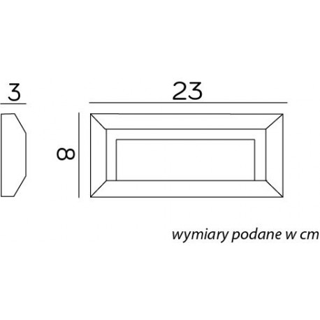 SU-MA Mur PC 2502A IP65 LED, 3W, 230V